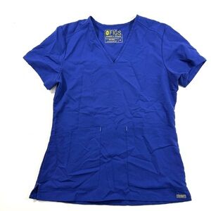 Figs Casma Three Pocket Scrub Top Blue Size XS Medical Uniform